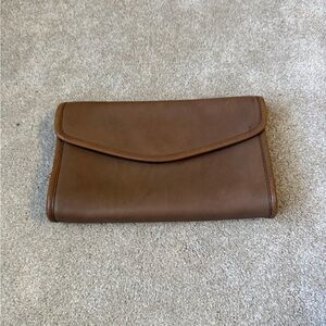 Coach Light Brown Leather Clutch
